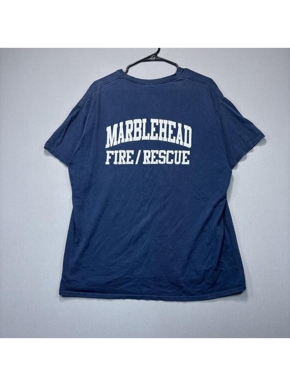 Gildan XL Navy Blue Marblehead Fire Rescue T-Shirt